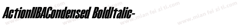 ActionNBACondensed BoldItalic字体转换